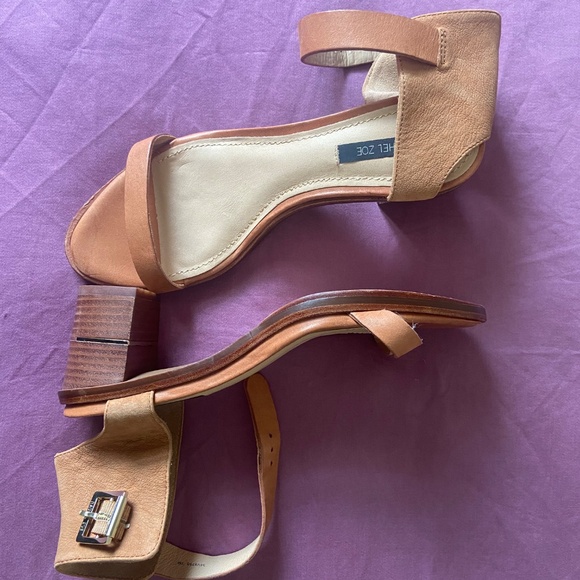 Rachel Zoe Colbie Leather Ankle Strap Block Heel Sandals - Picture 8 of 9